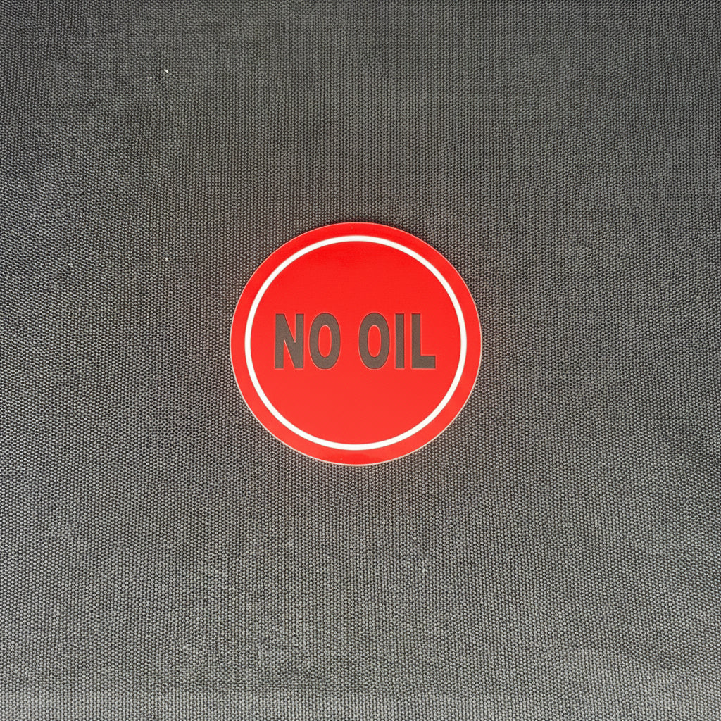 HP No Oil Sticker